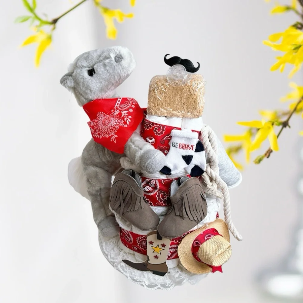 Cowboy Wild West Diaper Cake